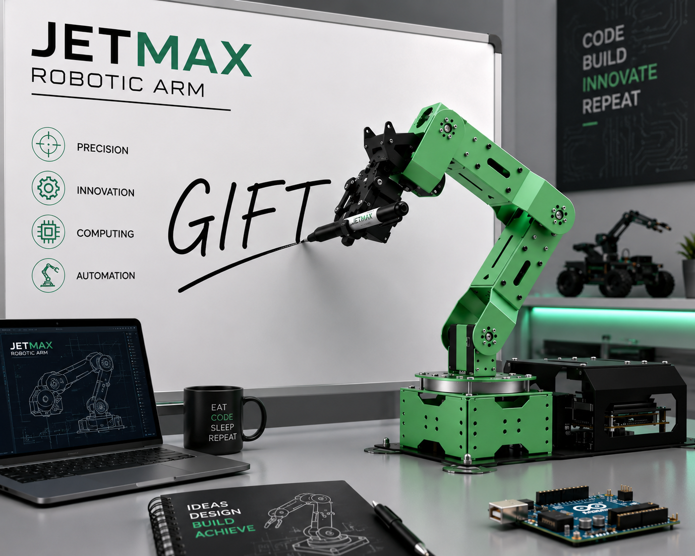 JetMax Robotic Arm Vision-Based Name Writing System